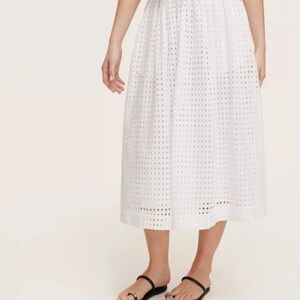 Kate Spade NY X Target Women's Eyelet Volume Midi Skirt -  White XL NWT